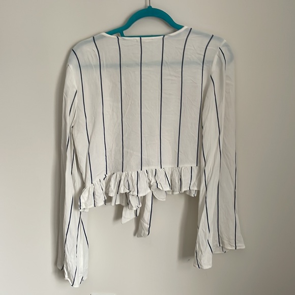 LA Hearts Tie Front Long Sleeve - Picture 2 of 3